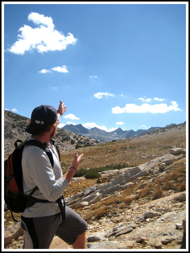 Julian and the hike up Vogelsang Peak